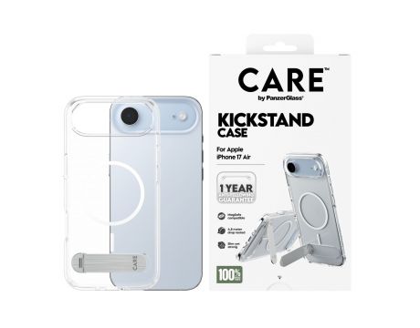 PanzerGlass Care Kickstand за Apple iPhone Air, прозрачен на супер цени
