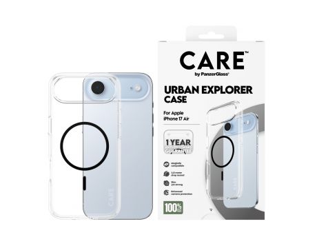 PanzerGlass Care Urban Explorer за Apple iPhone Air, прозрачен/черен на супер цени