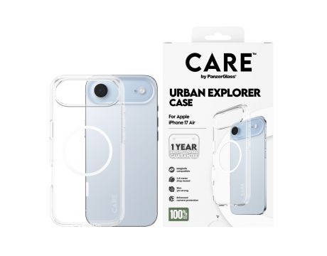 PanzerGlass Care Urban Explorer за Apple iPhone Air, прозрачен/бял на супер цени