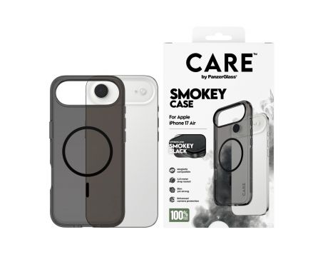 PanzerGlass Care Smokey за Apple iPhone Air, черен на супер цени
