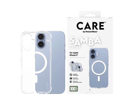 PanzerGlass Care Samba за Apple iPhone 17, прозрачен на супер цени