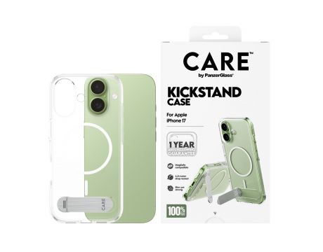 PanzerGlass Care Kickstand за Apple iPhone 17, прозрачен на супер цени