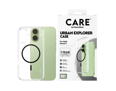 PanzerGlass Care Urban Explorer за Apple iPhone 17, прозрачен/черен на супер цени