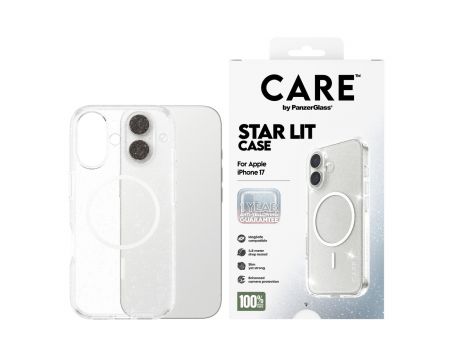 PanzerGlass Care Star Lit за Apple iPhone 17, прозрачен/бял на супер цени