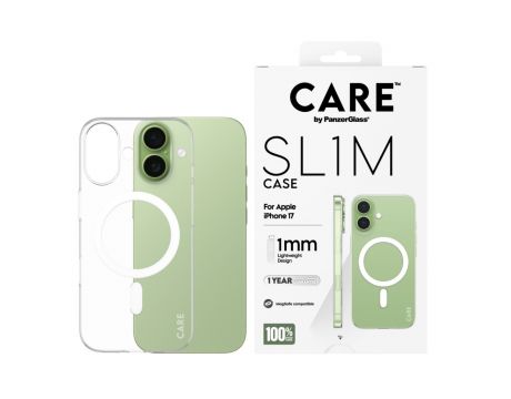 PanzerGlass Care SuperSlim за Apple iPhone 17, прозрачен/бял на супер цени