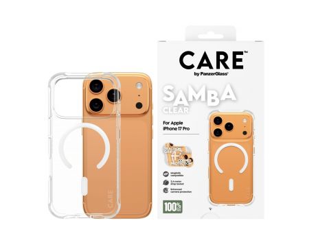 PanzerGlass Care Samba за Apple iPhone 17 Pro, прозрачен/бял на супер цени