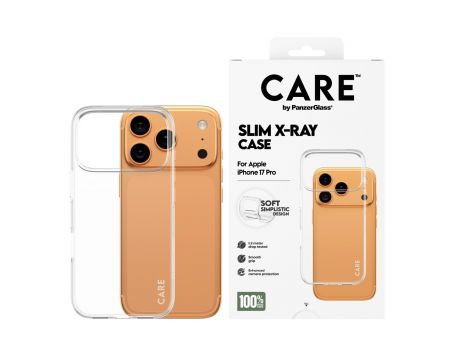 PanzerGlass Care Slim X-Ray за Apple iPhone 17 Pro, прозрачен на супер цени