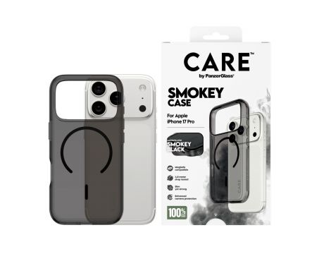 PanzerGlass Care Smokey за Apple iPhone 17 Pro, черен на супер цени