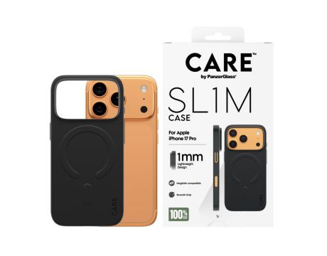 PanzerGlass Care SuperSlim за Apple iPhone 17 Pro, черен на супер цени