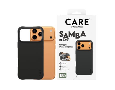 PanzerGlass Care Samba за Apple iPhone 17 Pro Max, черен на супер цени