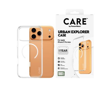 PanzerGlass Care Urban Explorer за Apple iPhone 17 Pro Max, прозрачен/бял на супер цени