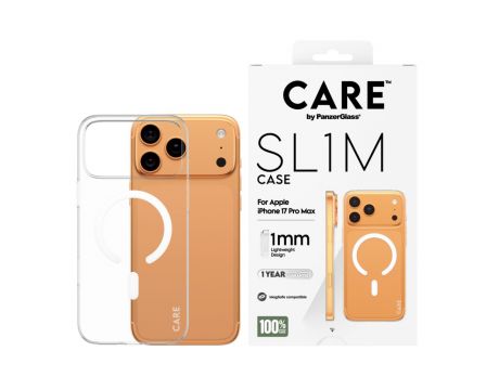 PanzerGlass Care SuperSlim за Apple iPhone 17 Pro Max, прозрачен/бял на супер цени