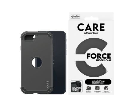 PanzerGlass Care Force за Apple iPhone 7/ 8/ SE 2020/ SE2022, черен на супер цени