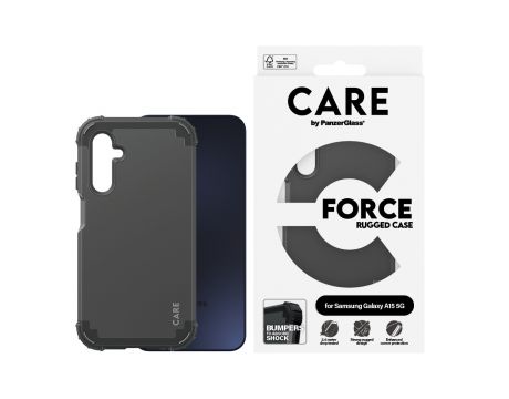 PanzerGlass Care Force Rugged за Samsung A15, черен на супер цени
