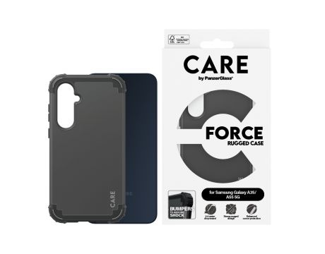 PanzerGlass Care Force Rugged за Samsung A35/ А55, черен на супер цени