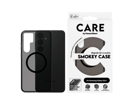 PanzerGlass Care Smokey Magnetic QI за Samsung Galaxy S24+, черен на супер цени