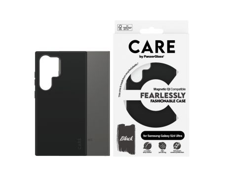 PanzerGlass Care Fearlessly Fashionable Magnetic QI за Samsung Galaxy S24 Ultra, черен на супер цени