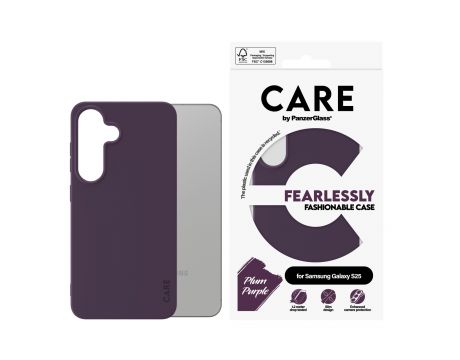 PanzerGlass Care Rearlessly Fashionable за Samsung Galaxy S25, лилав на супер цени