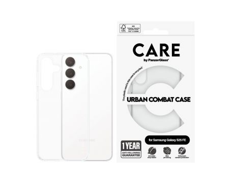 PanzerGlass Care Urban Combat за Samsung Galaxy S25 FE, прозрачен на супер цени