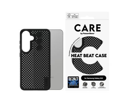 PanzerGlass Care Heat Beat за Samsung Galaxy S25, черен на супер цени
