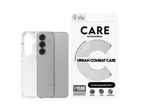 PanzerGlass Care Urban Combat за Samsung Galaxy S25+, прозрачен на супер цени