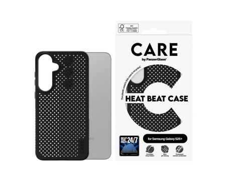 PanzerGlass Care Heat Beat за Samsung Galaxy S25 +, черен на супер цени