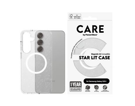 PanzerGlass Care Star Lit за Samsung Galaxy S25+, прозрачен на супер цени