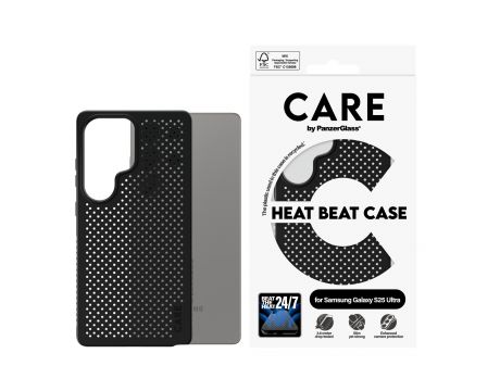 PanzerGlass Care Heat Beat за Samsung Galaxy S25 Ultra, черен на супер цени