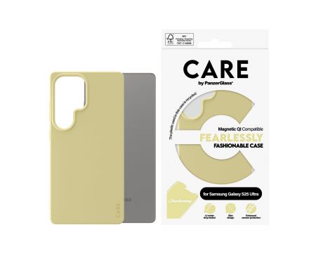 PanzerGlass Care Rearlessly Fashionable Magnetic QI за Samsung Galaxy S25 Ultra, жълт на супер цени