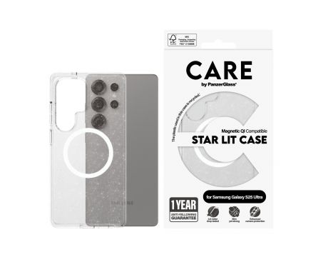 PanzerGlass Care Star Lit за Samsung Galaxy S25 Ultra, прозрачен на супер цени