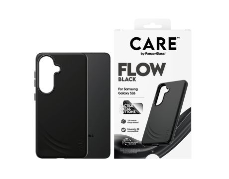 PanzerGlass CARE Flow за Samsung Galaxy S26, черен на супер цени