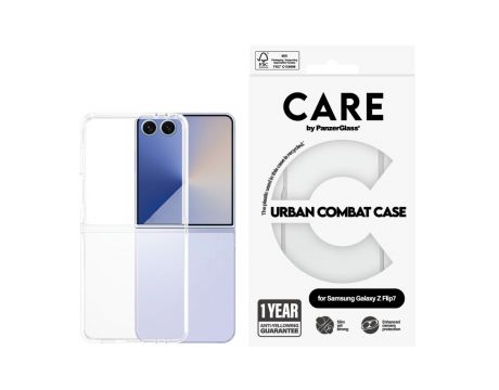 PanzerGlass Care Urban Combat за Samsung Galaxy Z Flip 7, прозрачен на супер цени