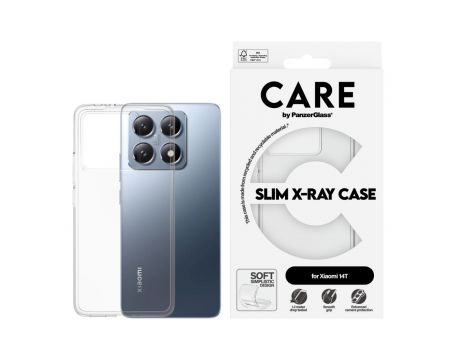 PanzerGlass Care Slim X-Ray за Xiaomi 14T, прозрачен на супер цени