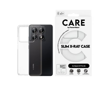 PanzerGlass Care Slim X-Ray за Xiaomi 14T Pro, прозрачен на супер цени