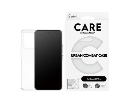 PanzerGlass Care Urban Combat за Xiaomi 15t Pro, прозрачен на супер цени