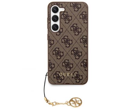 GUESS 4G Charms за Samsung Galaxy S24, кафяв на супер цени