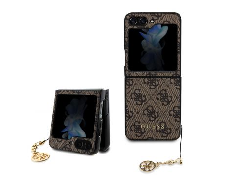 GUESS 4G Charms за Samsung Galaxy Z Flip 5, кафяв на супер цени