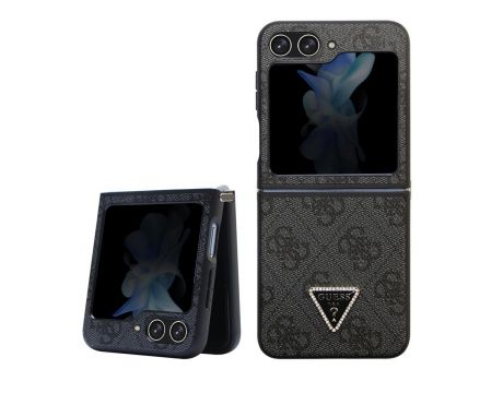 GUESS Triangle за Samsung Galaxy Z Flip 5, черен на супер цени