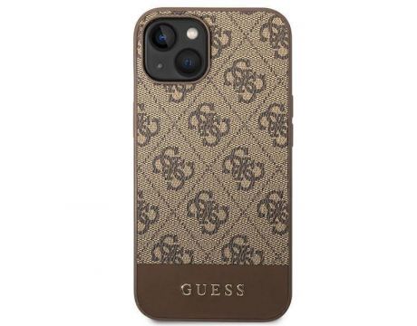 GUESS 4G Stripe за Apple iPhone 13/14, кафяв на супер цени