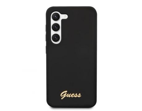 GUESS Liquid Silicone Metal Logo за Samsung Galaxy S23 Plus, черен на супер цени