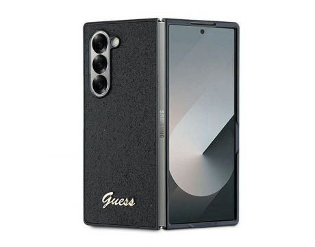 GUESS Glitter Flakes Metal Logo за Samsung Galaxy Z Fold 6, черен на супер цени