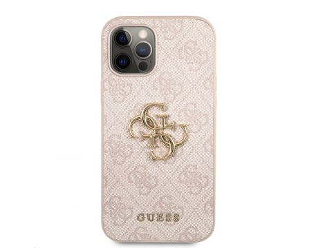 GUESS 4G Metal Logo за Apple iPhone 12 Pro Max, розов на супер цени