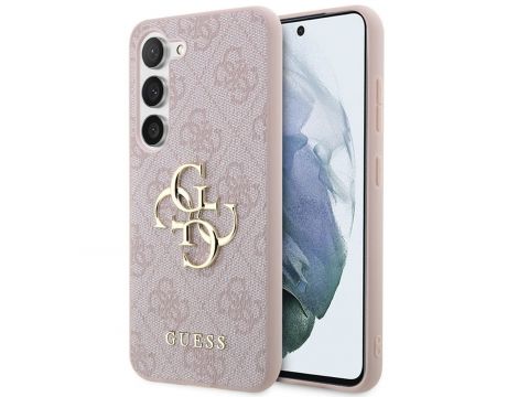GUESS 4G Metal Logo за Samsung Galaxy S24, розов на супер цени