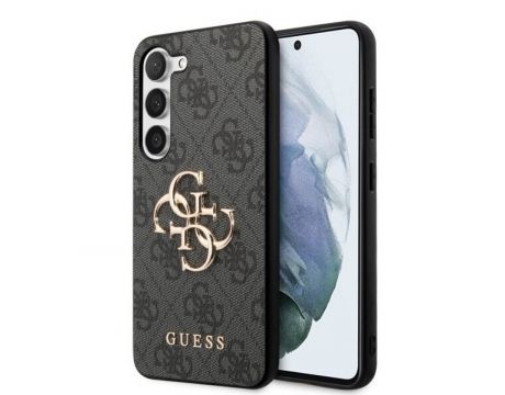 GUESS 4G Metal Logo за Samsung Galaxy S23, сив на супер цени