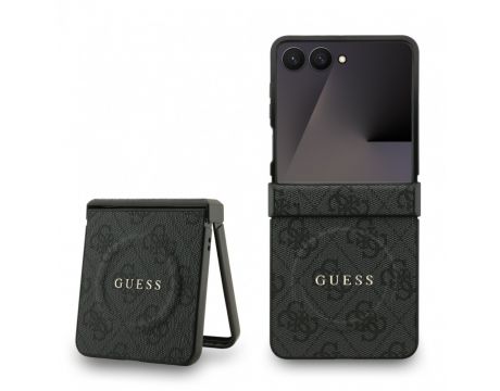 GUESS Leather 4G Colored Ring за Samsung Galaxy Z Flip 7, черен на супер цени