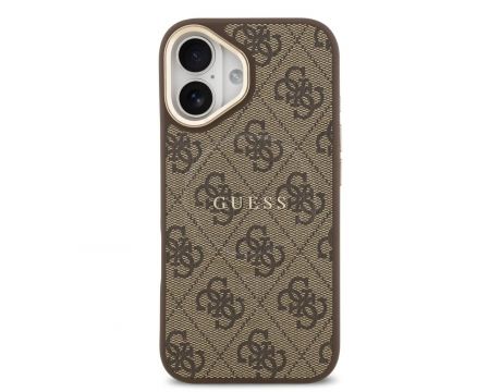 GUESS 4G Gold Frame MagSafe за Apple iPhone 17, кафяв на супер цени