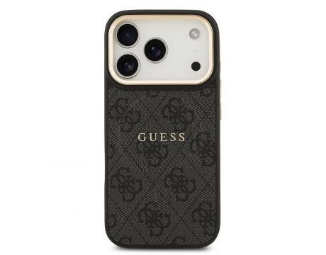 GUESS 4G Gold Frame MagSafe за Apple iPhone 17 Pro, черен на супер цени