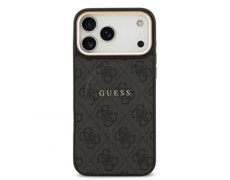 GUESS 4G Gold Frame MagSafe за Apple iPhone 17 Pro Max, черен на супер цени