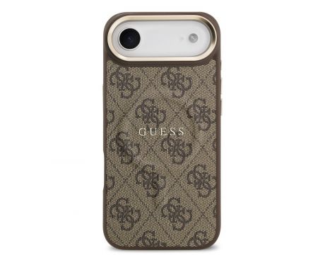 GUESS 4G Gold Frame MagSafe за Apple iPhone Air, кафяв на супер цени
