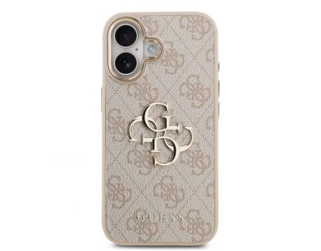GUESS 4G Metal Logo Gold Frame за Apple iPhone 17, розов на супер цени
